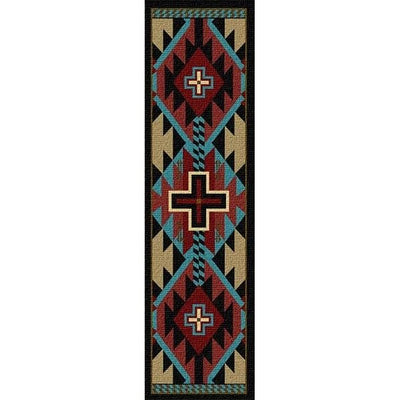 Southwestern Blue Cross Area Rug