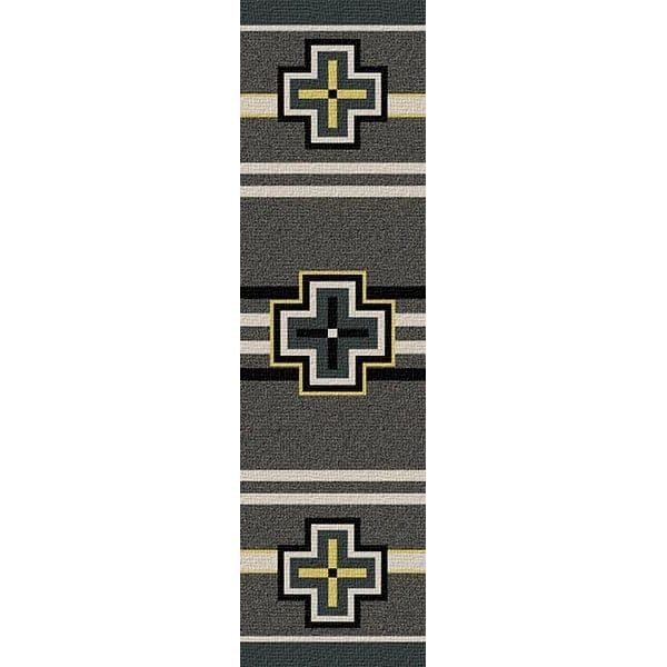 Many Crosses Gray Area Rug