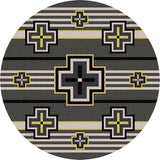 Many Crosses Gray Area Rug