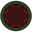 Woodland Bear Family Green and Red Rug