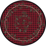 Lumberjack Red Area Rug Collection
