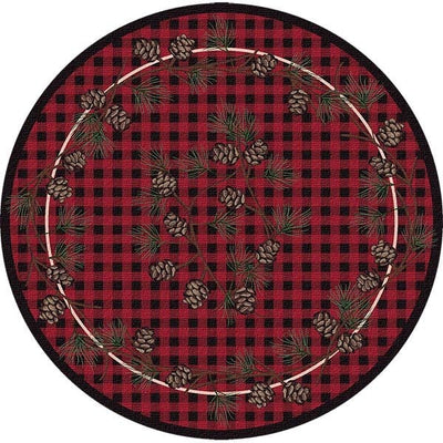 Lumberjack Red Area Rug Collection