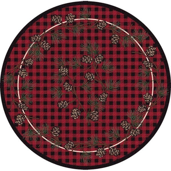 Lumberjack Red Area Rug Collection