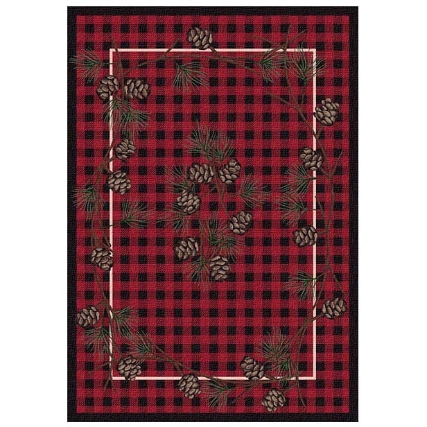 Lumberjack Red Area Rug Collection