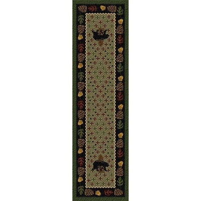 Bear Ridge Green Area Rug