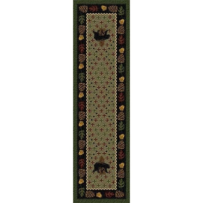 Bear Ridge Green Area Rug