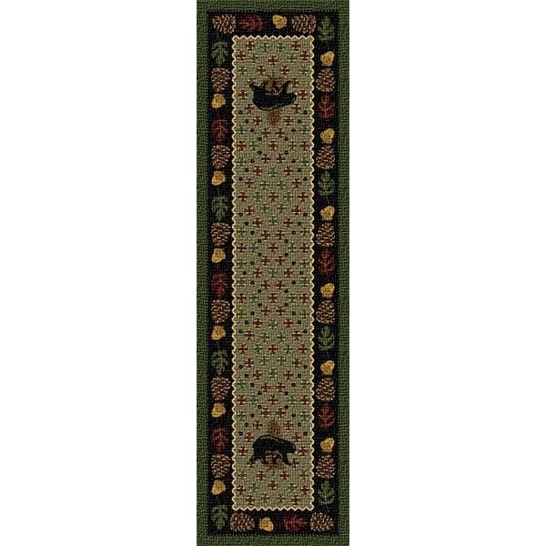 Bear Ridge Green Area Rug