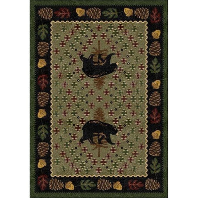 Bear Ridge Green Area Rug