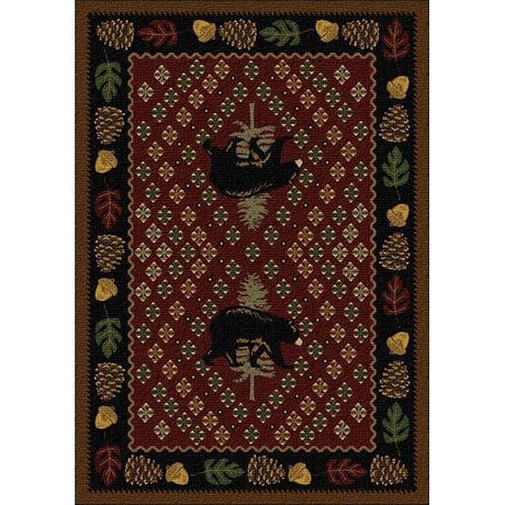Bear Ridge Red Area Rug