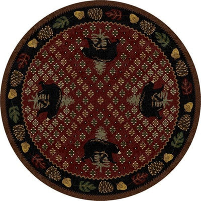 Bear Ridge Red Area Rug