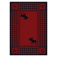 Minimalist Moose Red Rug