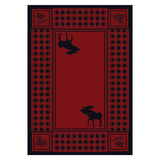 Minimalist Moose Red Rug