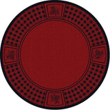 Pinecone Plaid Red Area Rug