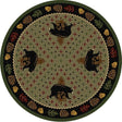 Bear Ridge Green 8' Round Area Rug