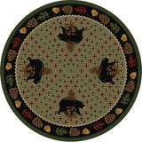 Bear Ridge Green 8' Round Area Rug