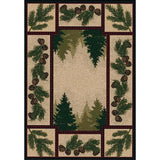Woodland Pines 8' Round Area Rug