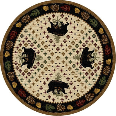 Bear Ridge Natural 8' Round Area Rug