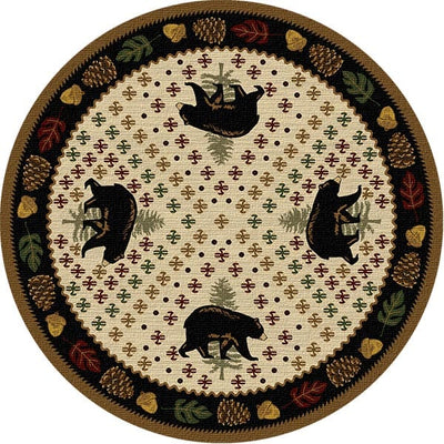 Bear Ridge Natural 8' Round Area Rug