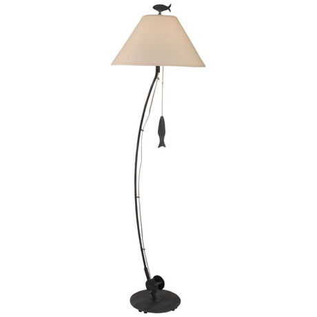 Navy Fishing Pole Floor Lamp