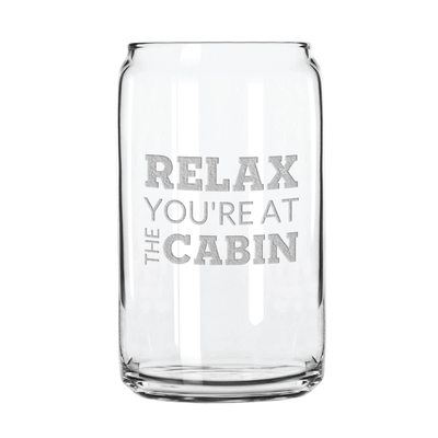 At The Cabin 16 oz. Can Glass Sets