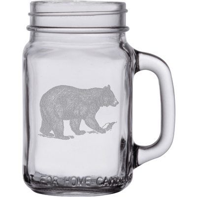 Bear 16 oz. Mason Jar Glass Sets