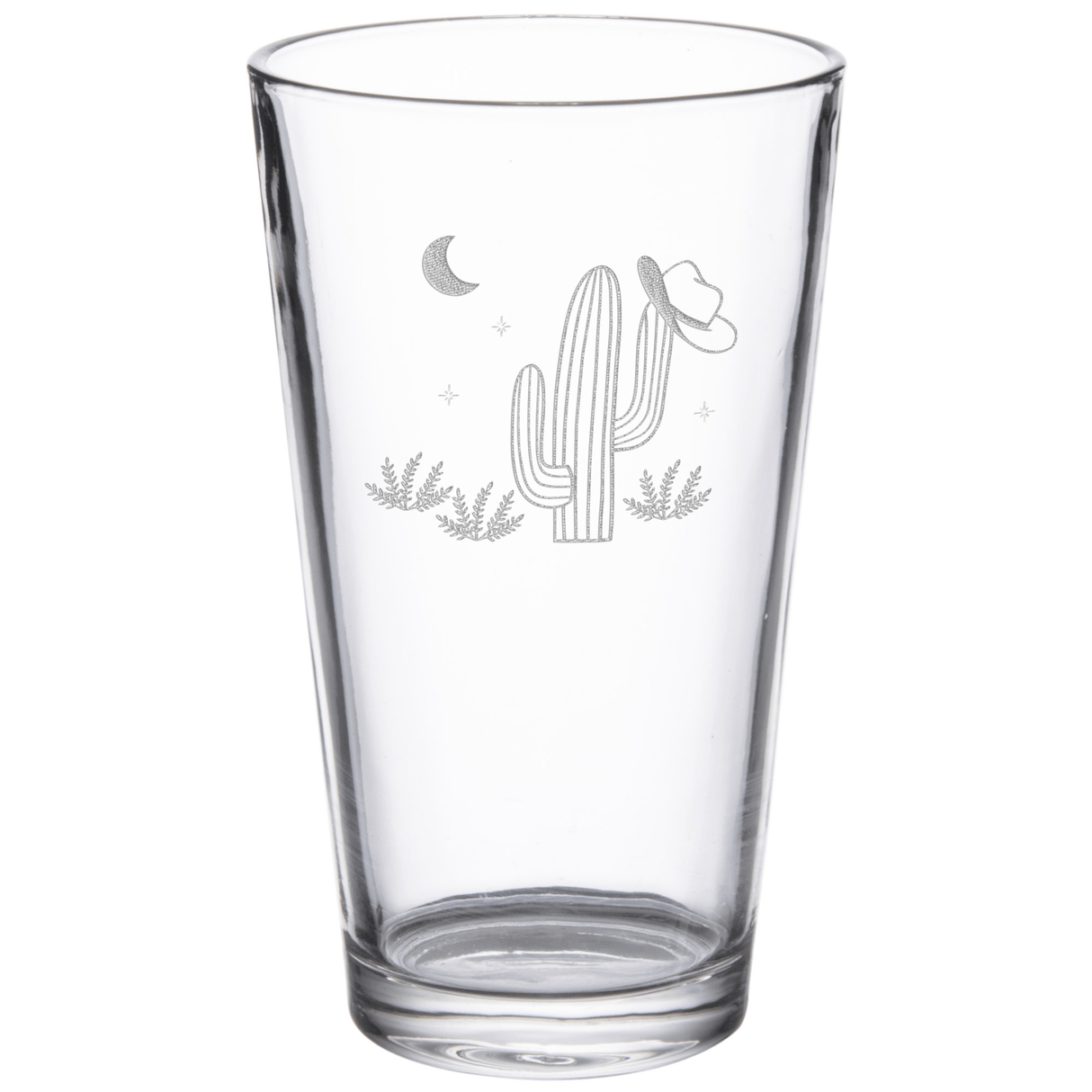 Cactus 16 oz. Etched Beverage Glass Sets