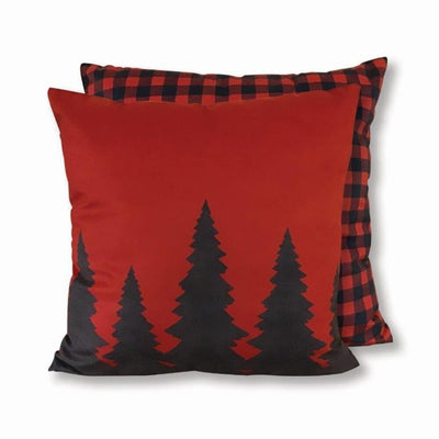 The Woods Red Accent Pillow