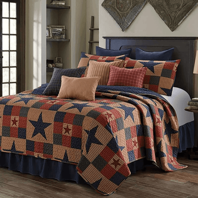 Star Cabin Blue Quilt Set