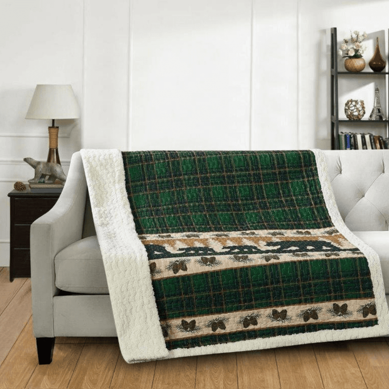 Bear Journey Sherpa Throw