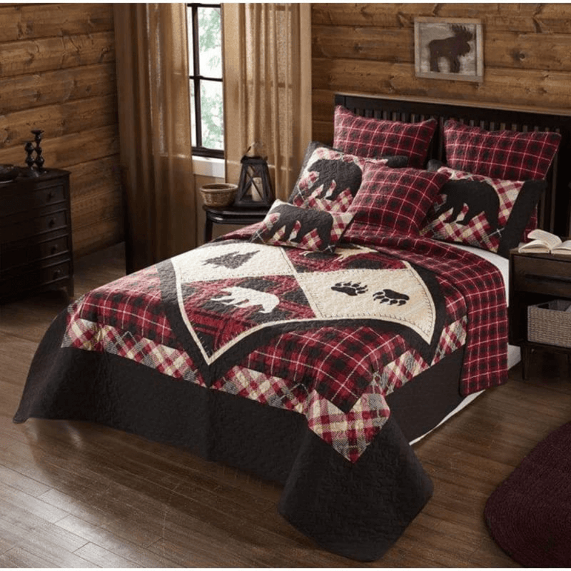 Campfire Lodge Diamond Quilt Set