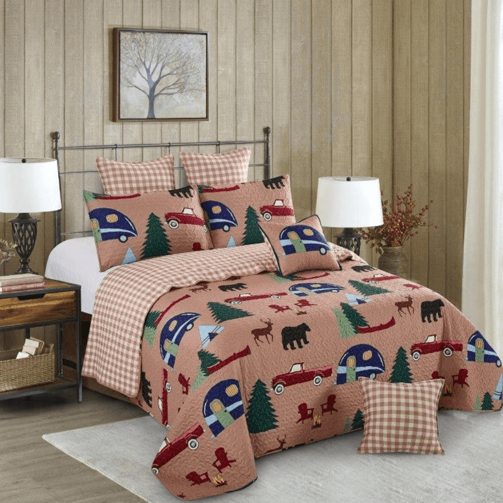 Vintage Campsite Quilt Set