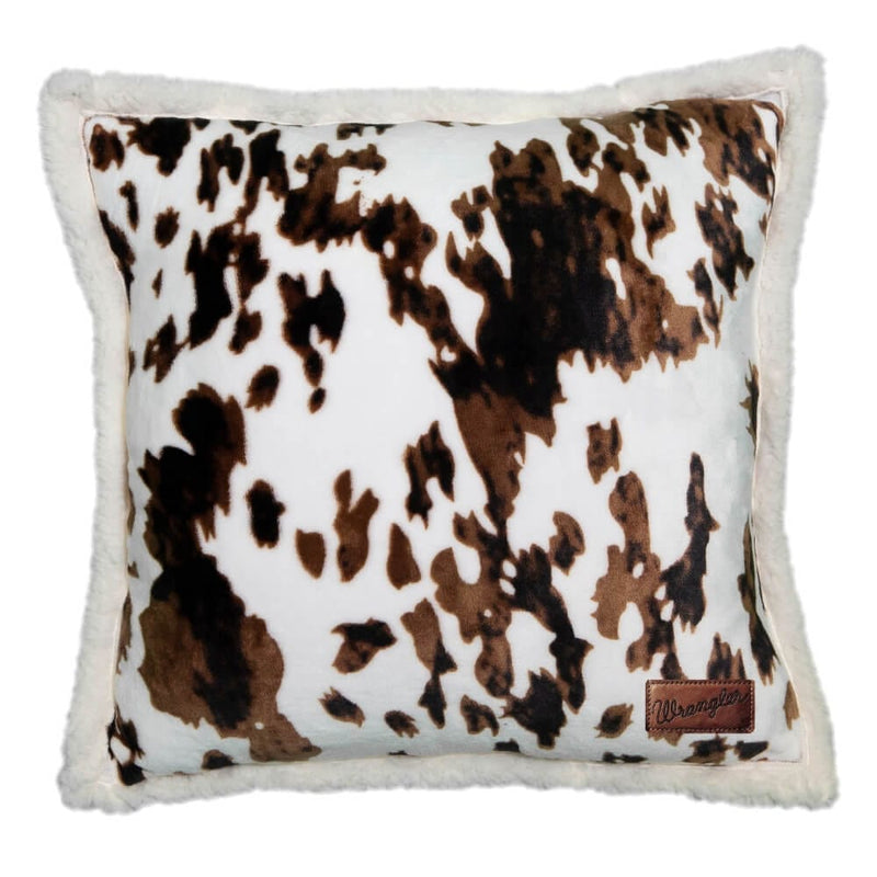 Winter Cowhide Plush Sherpa Pillow