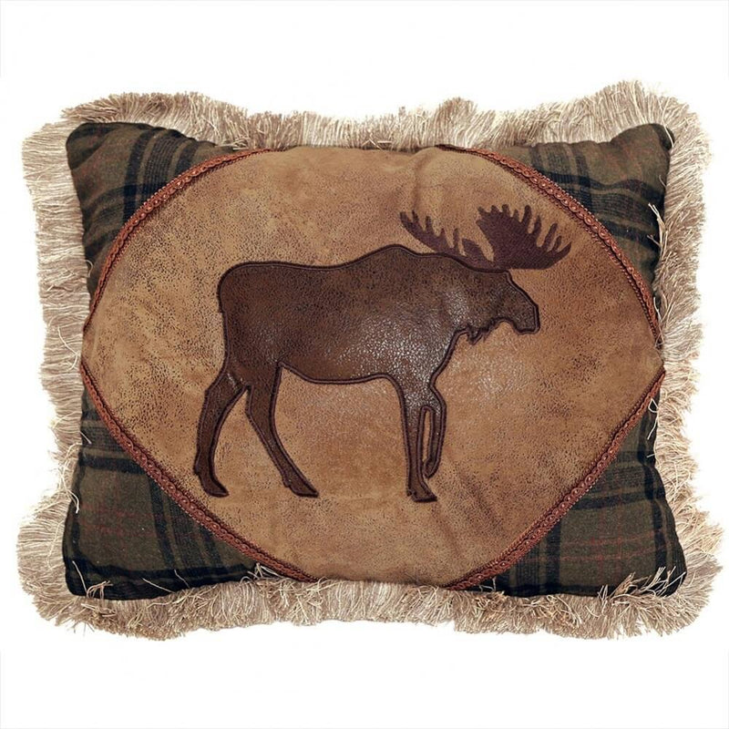 Fringed Moose Pillow
