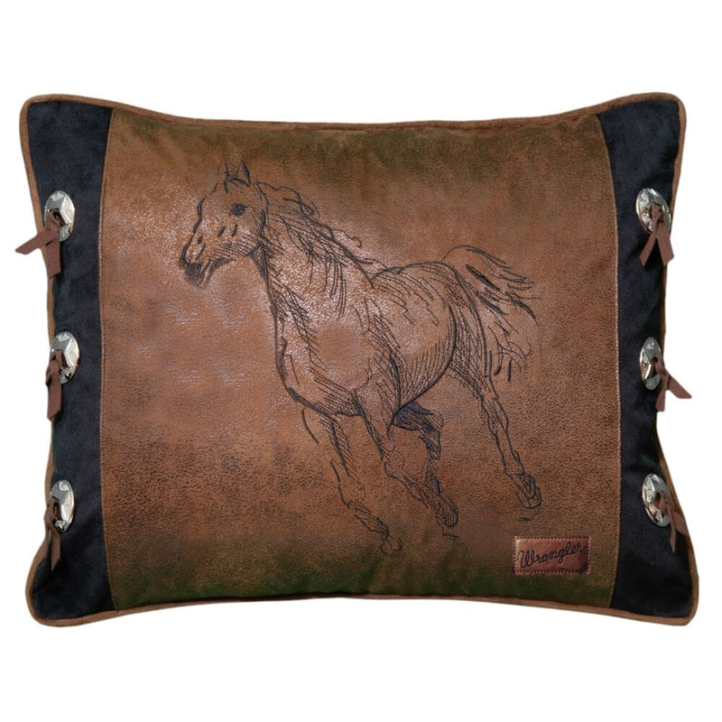 Black Beauty Embroidered Pillow