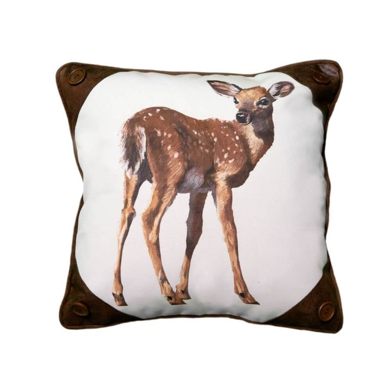 Painted Fawn Throw Pillow