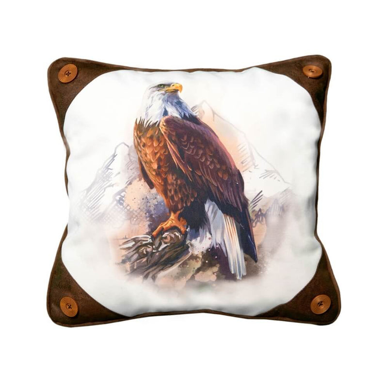 Painted Eagle Throw Pillow