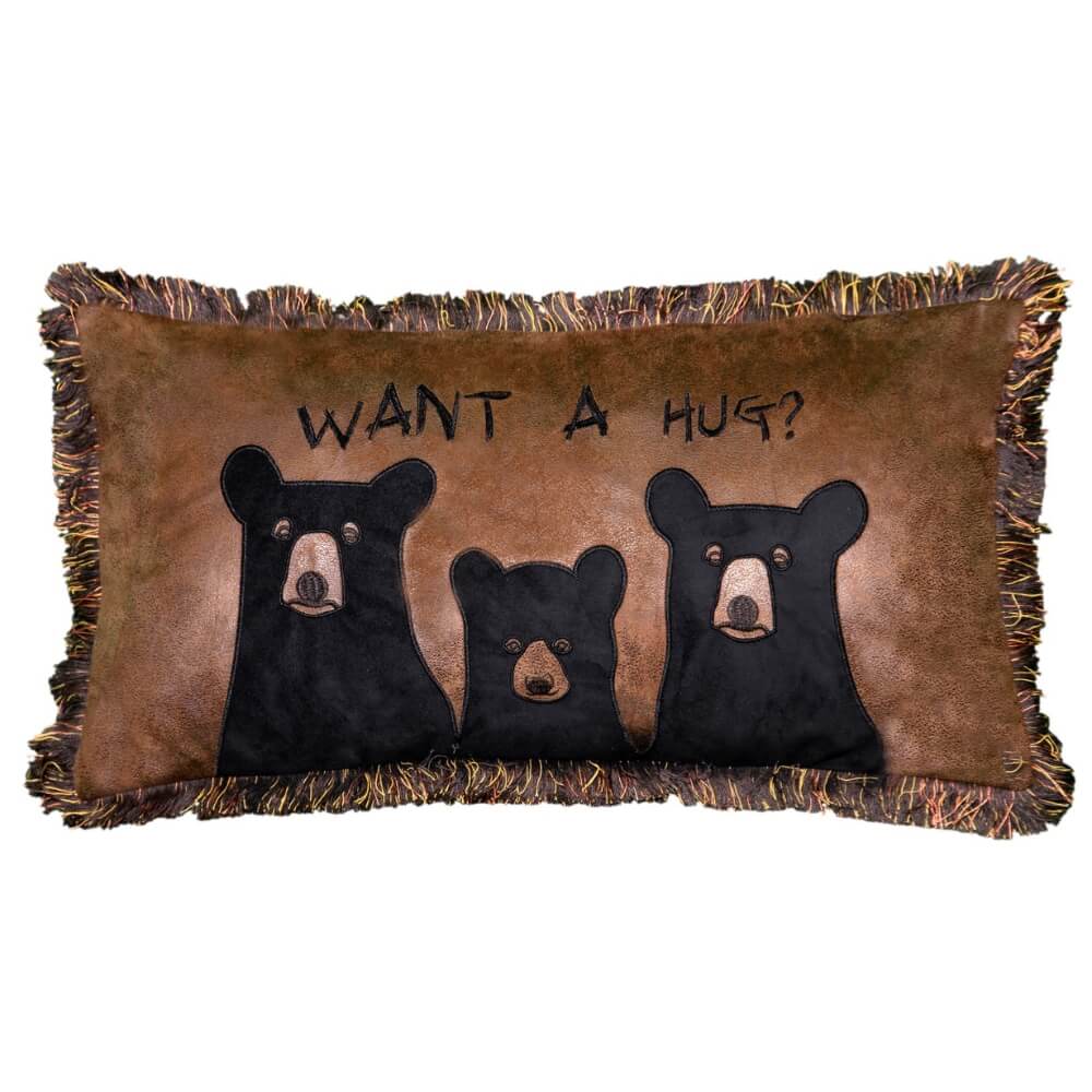 Bear Hug Lumbar Pillow | Cabin Place – The Cabin Place