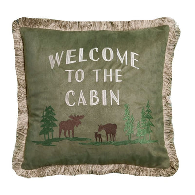 Cabin Forest Throw Pillow