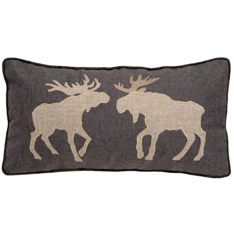Double Moose Accent Pillow