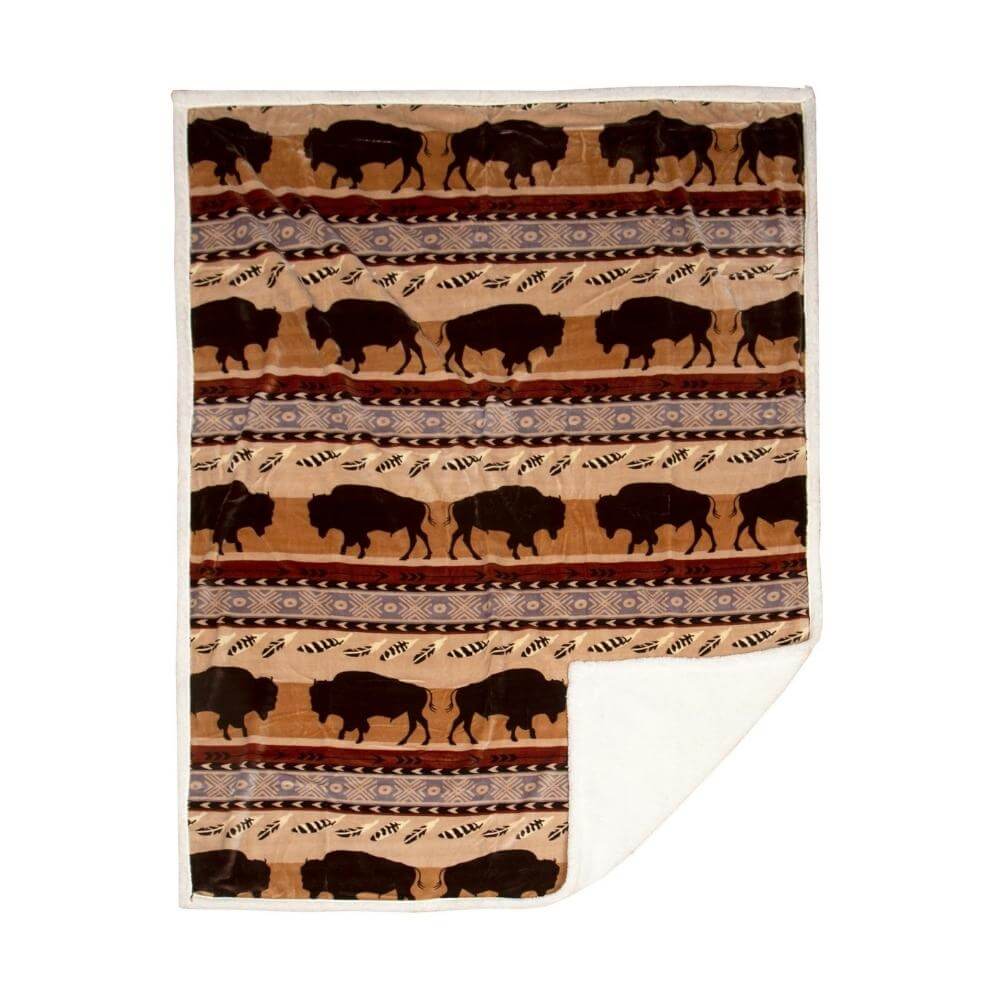 Omaha Bison Throw Blanket | Cabin Place – The Cabin Place
