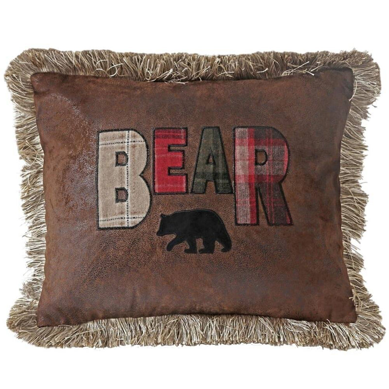 Timberline Bear Text Pillow