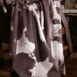 Brown Cowhide Throw