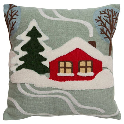 Winter Cabin Accent Pillow