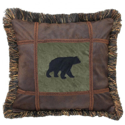 Applique Pine Bear Pillow