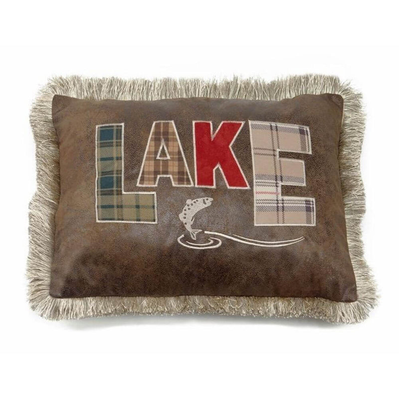 Plaid Lake Accent Pillow
