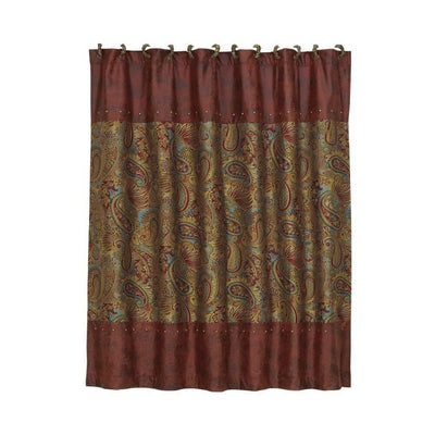 San Rafael Red Paisley Shower Curtain