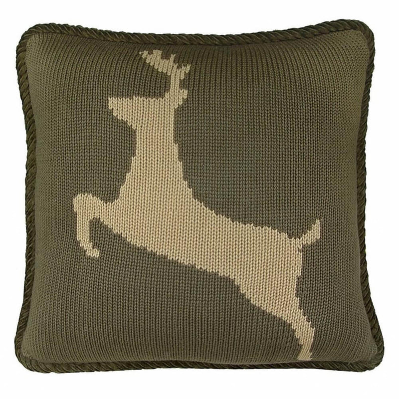 Wilderness Ridge Knitted Deer Pillow