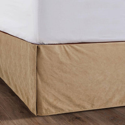 Tan Velvet Bed Skirt