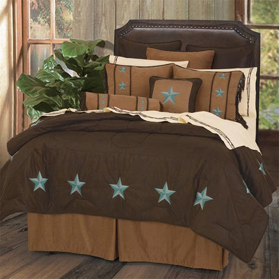 Turquoise Star Laredo Embroidered Bedding Set