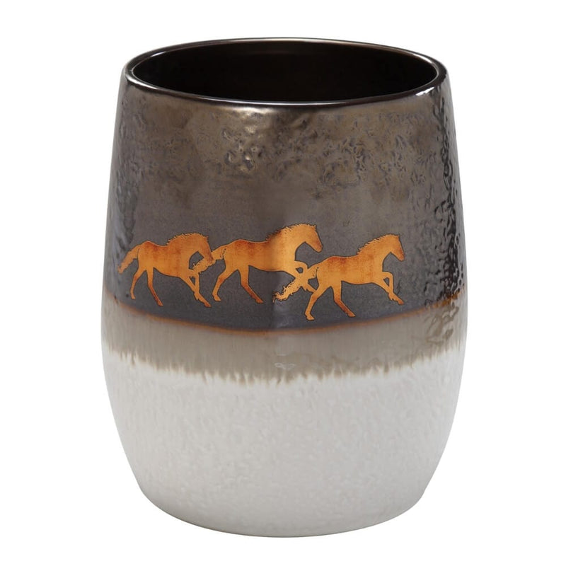 Morning Gallop Ceramic Wastebasket